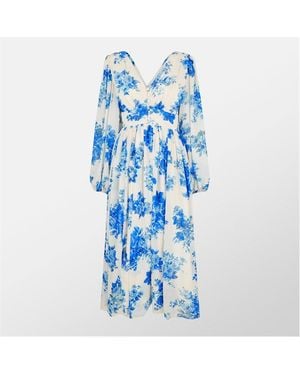 Nobody's Child Floral Anya Midi Dress - Blue