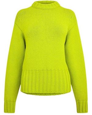 Alexander McQueen Knitted Wool-Blend Pullover Top - Green