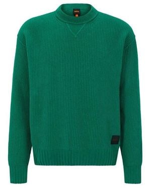 BOSS Kinillo Knit Crew Neck Jumper - Green