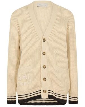 Ami Paris Knitted Cardigan - Natural