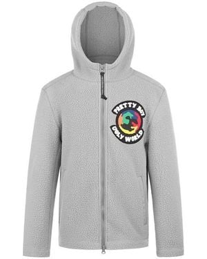 PRETTY BOY UGLY WORLD Textured Sherpa Jacket - Grey