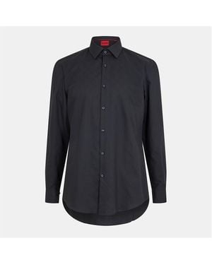 HUGO Kenno Long Sleeve Oxford Shirt - Blue