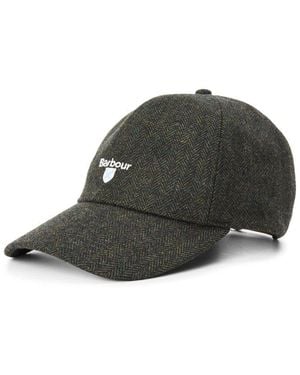 Barbour Barlow Wool Blend Herringbone Cap - Black