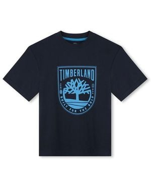 Timberland Big Logo Graphic Tee - Blue