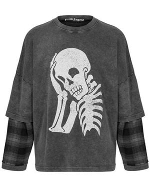 Palm Angels Long Sleeve T-Shirt - Grey