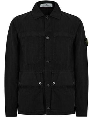 Stone Island Crinkle Reps Down Jacket - Black