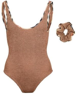 BURBERRY X HUNZA G X Hunza G Faye Swimsuit - Brown