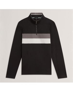 Ted Baker 1/4 Zip Fleece - Black
