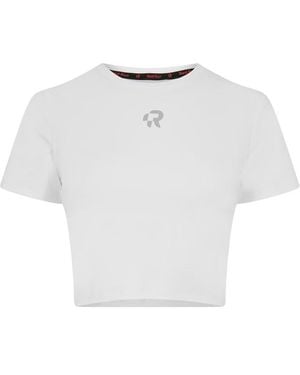 Red Run Baby Tee - White