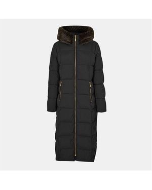 Donna Karan Insulated Long Puffer Jacket - Black