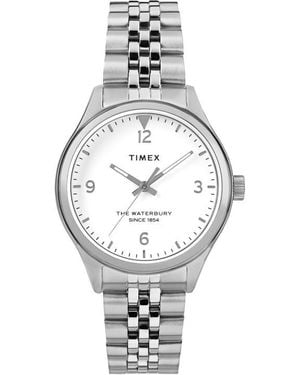 Timex Adults Waterbury 54 Analogue Quartz Watch - Metallic