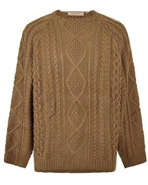 Fear Of God Cable Knit Jumper - Brown