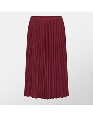 Lacoste Long Pleated Skirt - Red