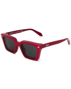 Off-White c/o Virgil Abloh Reno Rectangle Sunglasses - Red