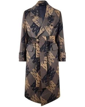 Amiri Ma Quad Double Breasted Overcoat - Black