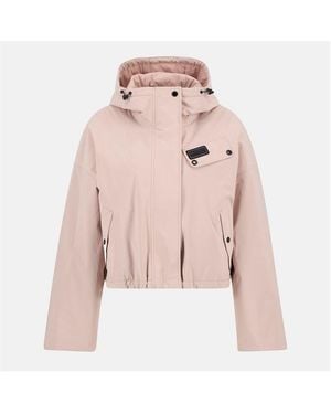 Barbour Atlanta Cropped Waterproof Rain Anorak - Pink