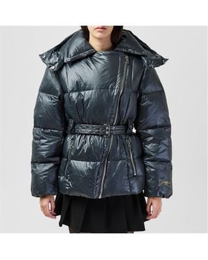 Ganni Insulated Cropped Short Puffer Jacket - Blue