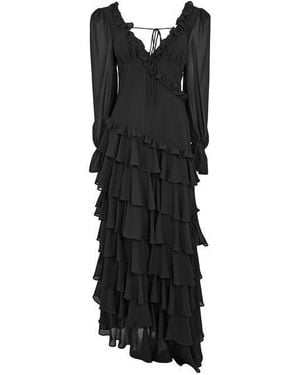 Anne Louise Boutique Anne Lo Ruffle Ld61 - Black