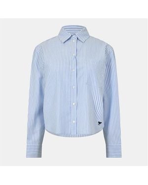 Weekend by Maxmara Long Sleeve Oxford Shirt - Blue