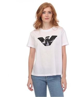 Armani Ladies Regular T-Shirt Cotton - White