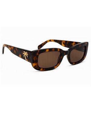 Palm Angels Accessories Yosemite Rectangle Sunglasses - Brown