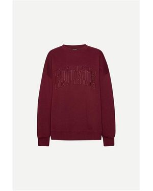 ROTATE BIRGER CHRISTENSEN Iris Crew Sweatshirt - Red