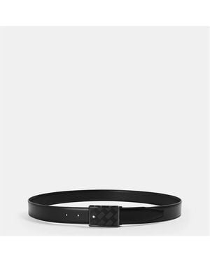 Montblanc Leather 35 Mm Belt - Black