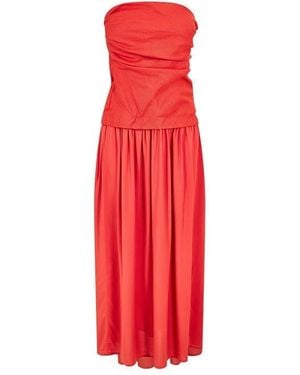 Faithfull the Brand Hedy Long Maxi Dress - Red