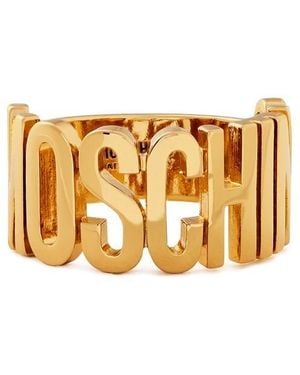 Moschino Lettering Ring - Metallic