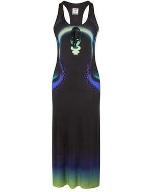CASABLANCA Slinky Long Maxi Dress - Blue