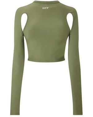 Off-White c/o Virgil Abloh Fine Knit Top - Green