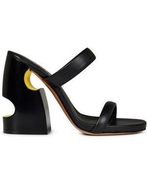 Off-White c/o Virgil Abloh Pop Meteor Mules With Signature Cut-Outs - Black