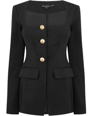 GOOD AMERICAN Sculpted Blazer - Black