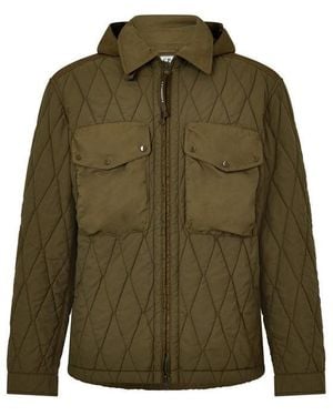 C.P. Company Goggle Full-Zip Detachable Hood Parka - Green