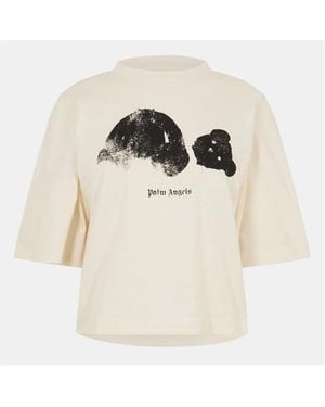 Palm Angels Kil Bear Oversized T-Shirt - Natural