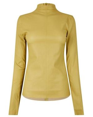 Bottega Veneta Intrecciato Leather Jacket - Yellow