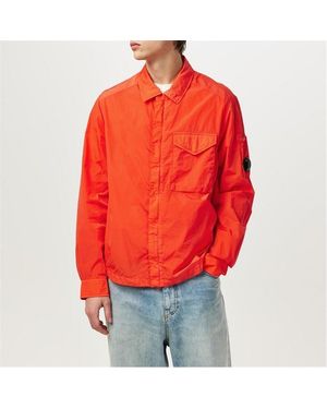 C.P. Company Chrome-R Long Sleeve Overshirt - Orange