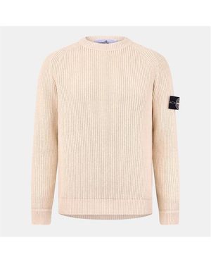 Stone Island Compass Knit Jumper - Natural