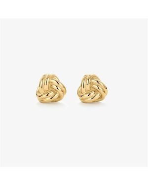 D.Louise Knot Stud Earrings - Metallic