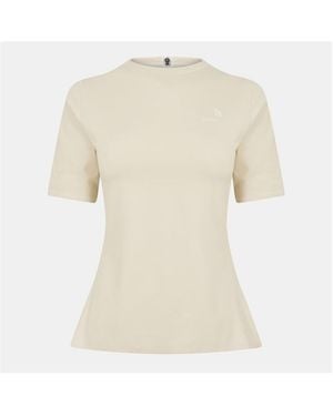 Skims Refina Short Sleeve Top - Natural
