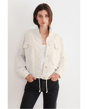 Velvet By Graham & Spencer Military-Inspired Parka - White