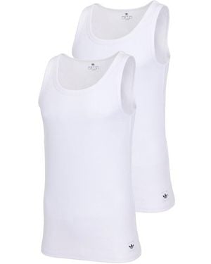 adidas Originals Adidas Active Flex Cotton 2Pk Tank Tops - White