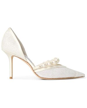 Jimmy Choo Aurelie 85 Court Shoes - White