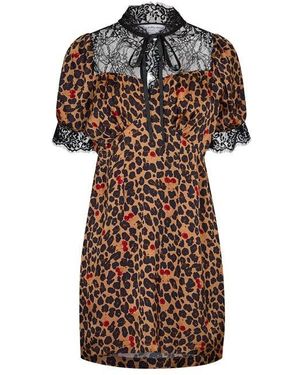 Never Fully Dressed Lyla Mini Dress - Brown