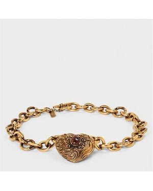 Chloé Heart Necklace - Brown