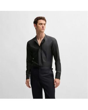 BOSS L-Hays-Party-244 Silk Shirt - Black