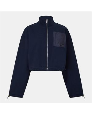 Miu Miu Zippered Fleece Jacket - Blue