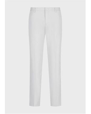 Emporio Armani Straight Leg Trousers - White