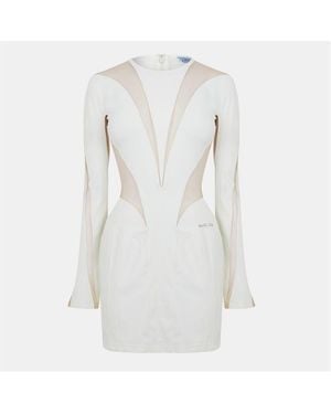 Mugler Ilusion Dress - White