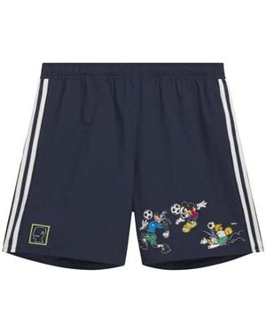 BRAIN DEAD X ADIDAS Woven Tracksuit Shorts - Blue